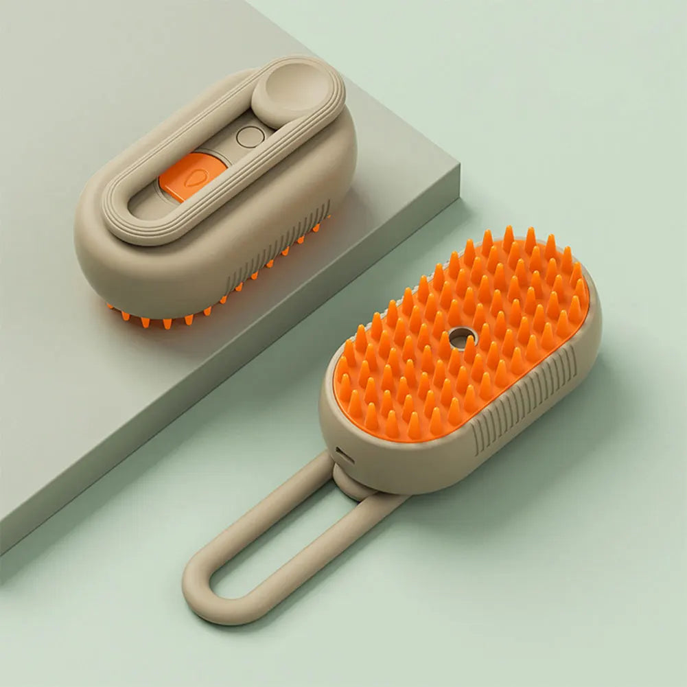 3 in 1 Cat Steam Brush Pet Hair Removal Comb Pet Hair Cleaning Brush Comb for Dogs Cats for Removing Tangled and Loosse Hair